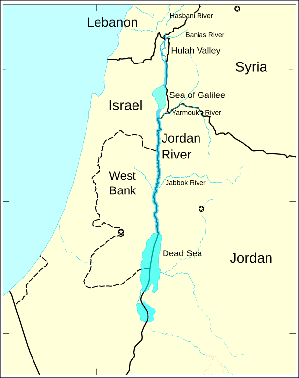 Jordan River. Credit: Wikimedia Commons.