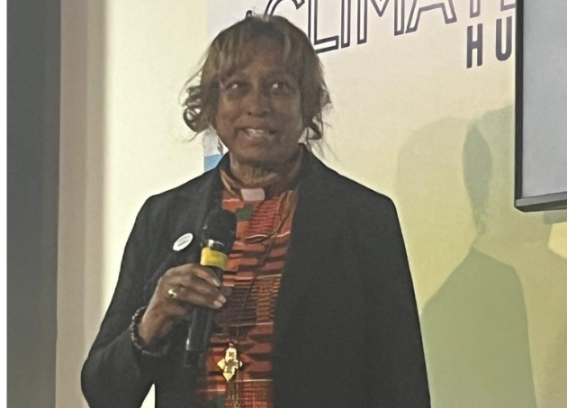 Rev. Dr Angelique Walker-Smith, regional president of the World Council of Churches, speaks at an event titled ‘Faith for Fossil Free Future.’ Credit: IPS