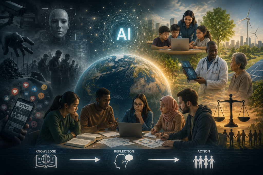 Artificial intelligence offers unprecedented opportunities to advance education, health care and access to knowledge, but its benefits depend on democratic governance, ethical stewardship and informed global citizenship. Image: INPS Japan