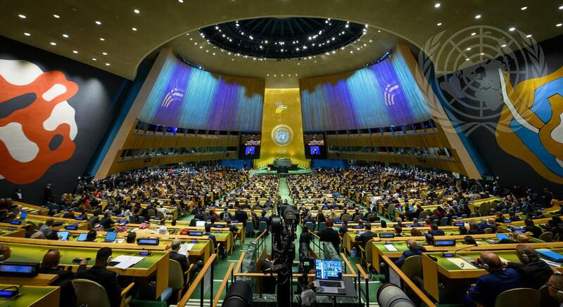 A wide view of the General Assembly Hall during the opening of the Summit of the Future. Credit: UN Photo