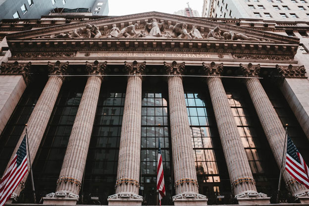 Close up of the New York Stock Exchange. Credit: Unsplash/Aditya Vyas