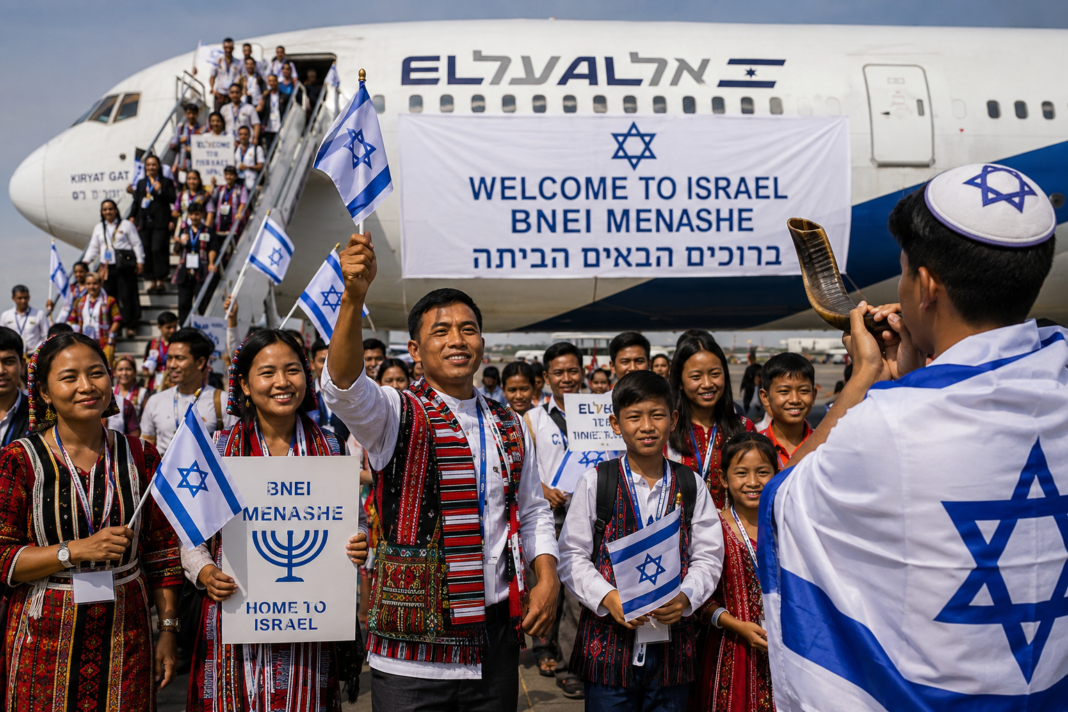 Bnei Menashe immigrants from northeastern India arrive in Israel as part of the “Wings of Dawn” aliyah operation, welcomed at Ben Gurion Airport amid renewed efforts to reunite families linked to one of Judaism’s “Lost Tribes.” INPS Japan