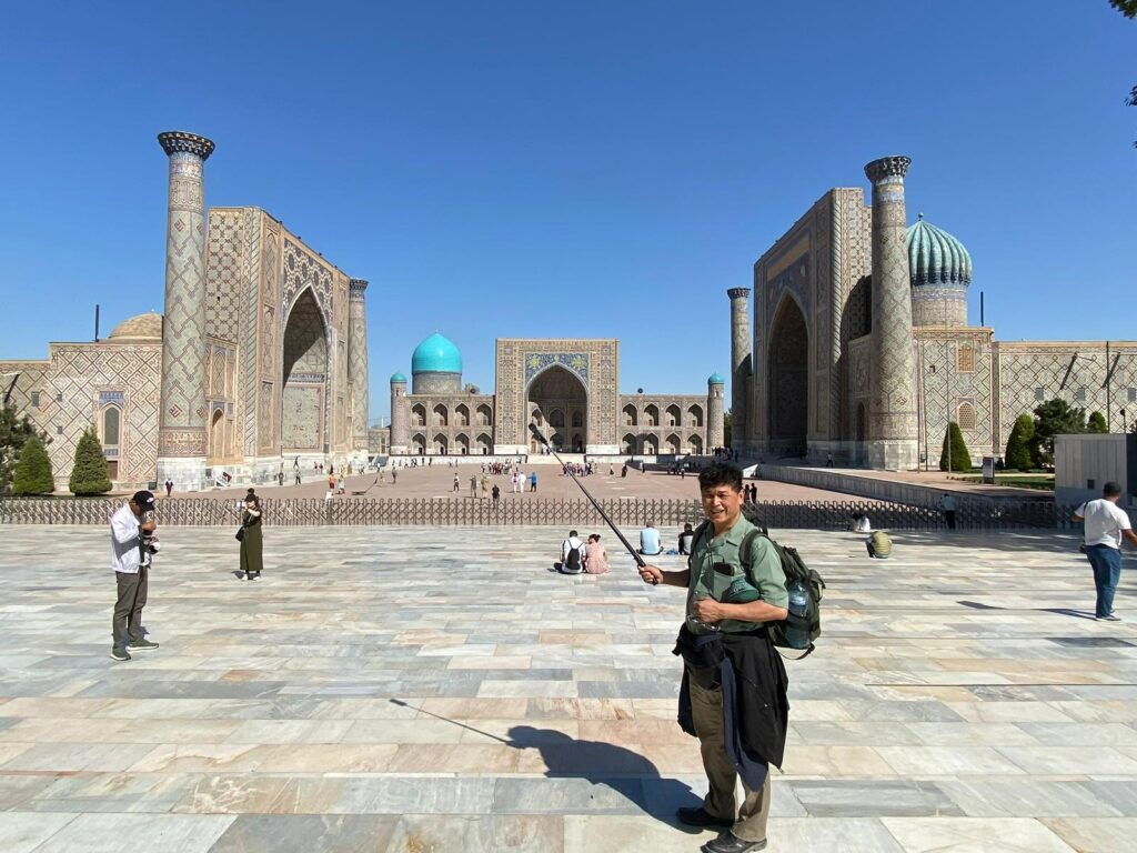 Photo: Registan Square in Samarkand Photo: Kevin Lin, INPS Japan